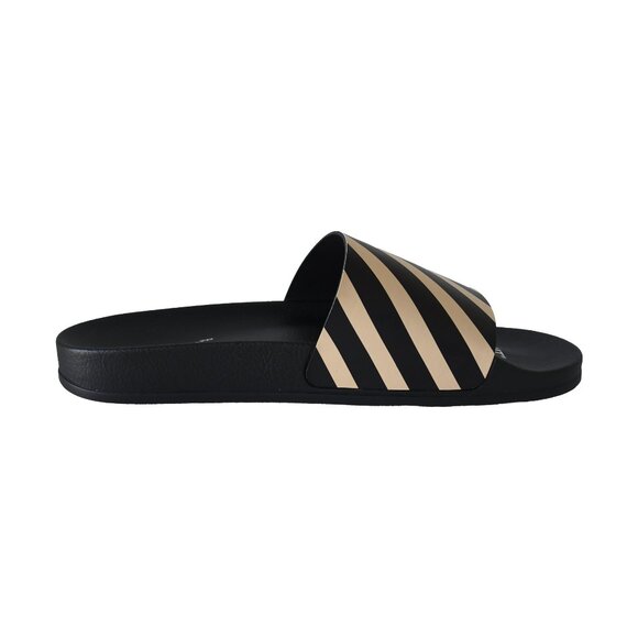 Off-White Diag Striped Slides Black Beige main image 9